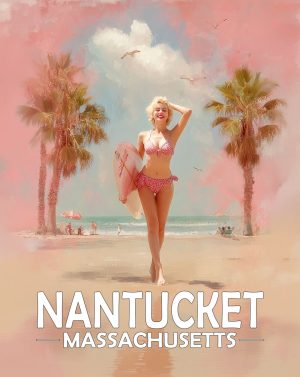 Nantucket, Massachusetts  Souvenir Art Print - Sexy Surfer