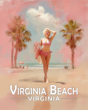 Virginia Beach, Virginia  Souvenir Art Print - Sexy Surfer