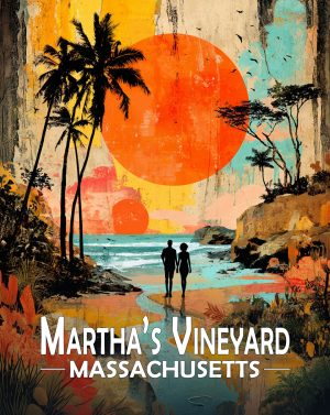 Myrtle Beach, South Carolina  Souvenir Art Print - Quiet Walk on the Beach at Sunset