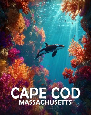 Cape Cod, Massachusetts  Souvenir Art Print - Orca In Ocean