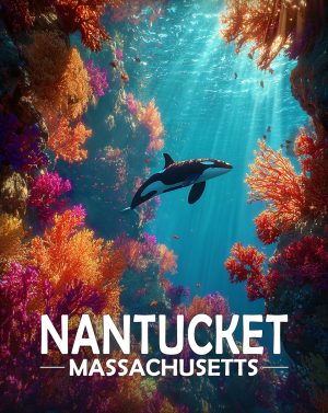 Nantucket, Massachusetts  Souvenir Art Print - Orca In Ocean