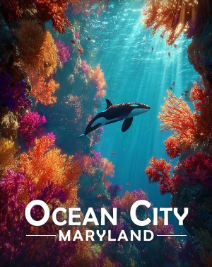 Ocean City, Maryland  Souvenir Art Print - Orca In Ocean