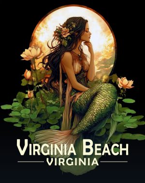 Virginia Beach, Virginia  Souvenir Art Print - Midnight Mermaid