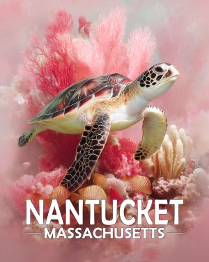 Nantucket, Massachusetts  Souvenir Art Print - Curious Sea Turtle