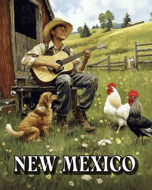 Country Serenade -  New Mexico Souvenir Art Print