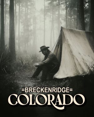 Cowboy Camping - Breckenridge, Colorado Souvenir Art Print