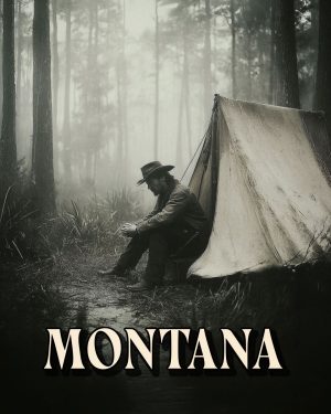 Cowboy Camping -  Montana Souvenir Art Print