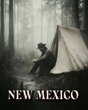 Cowboy Camping -  New Mexico Souvenir Art Print