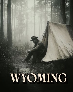 Cowboy Camping -  Wyoming Souvenir Art Print