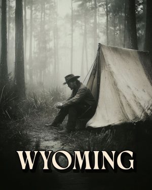 Cowboy Camping -  Wyoming Souvenir Art Print
