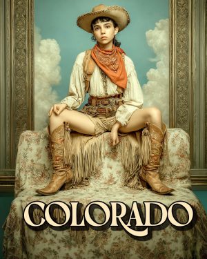Cowgirl Katie - Colorado Souvenir Art Print