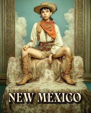 Cowgirl Katie -  New Mexico Souvenir Art Print