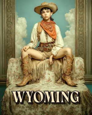 Cowgirl Katie -  Wyoming Souvenir Art Print