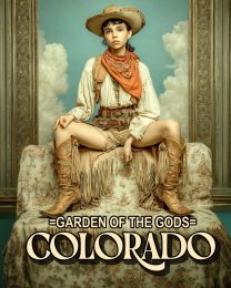 Cowgirl Katie - Garden of the Gods Souvenir Art Print