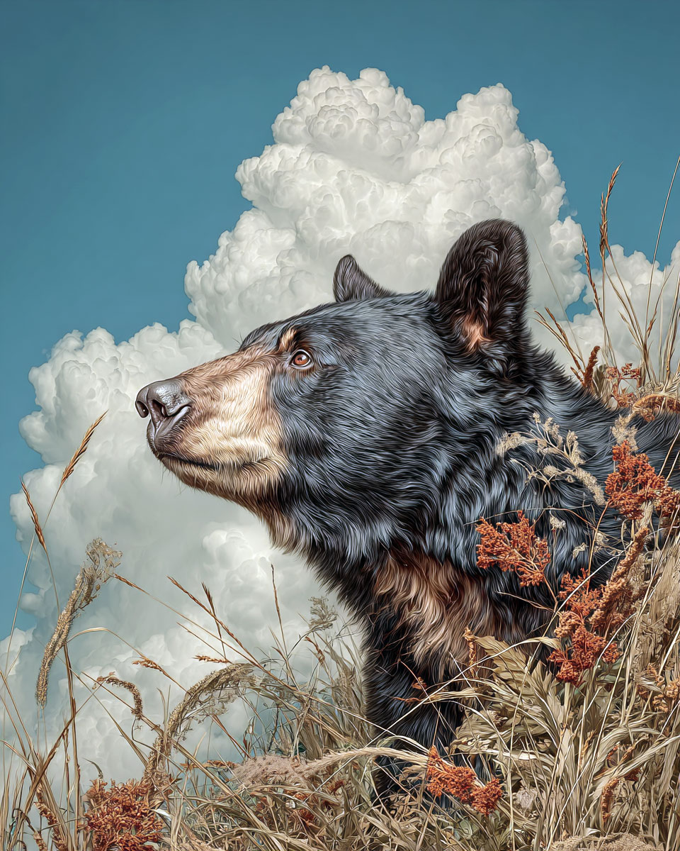 Curious Bear - Wildlife Art Print