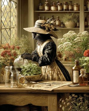 Dark Academia Cat - Melissa Moonshadow in He rCottage