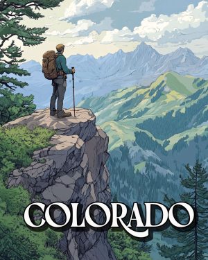 Day Hiker - ColoradoSouvenir Art Print