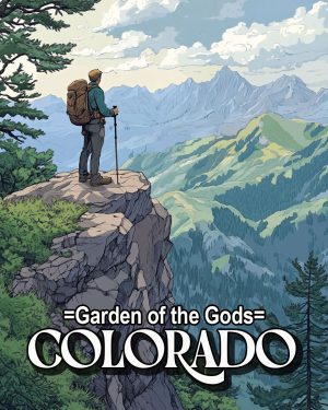 Day Hiker - Garden of the GodsSouvenir Art Print