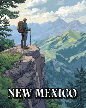 Day Hiker -  New MexicoSouvenir Art Print