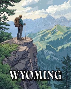 Day Hiker -  WyomingSouvenir Art Print