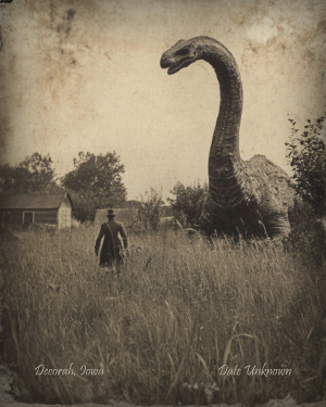 Decorah, Iowa - Friend or Foe - Vintage Style Agriculture Cryptid Photo
