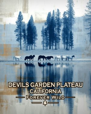 Devils Garden Plateau California - Forever Wild Horse Herd Souvenir Art Print
