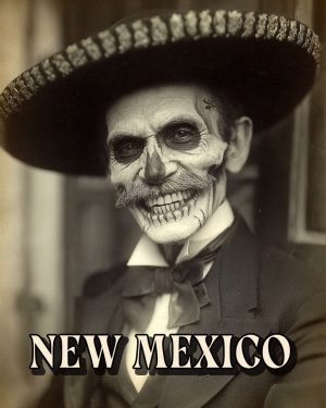 Día de los Muertos Catrines -  New Mexico Souvenir Art Print