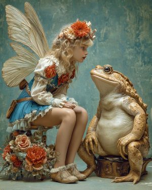 Fairy Talking to Her Old Beau - Faires Art Print