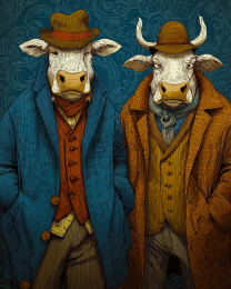 Baxter and Bud from San Antonio - Funny Animal Wall Art