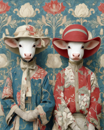 Pearl & Dottie from Tulsa - Funny Animal Wall Art