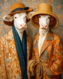 Sadie & Opal from Santa Fe - Funny Animal Wall Art