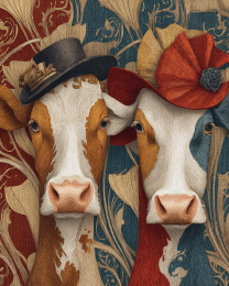 Rosie & Annie from Jackson Hole - Funny Animal Wall Art