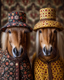 Harper & Quinn from Austin - Horse Art Print
