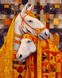 Tristan & Diana from San Diego - Horse Art Print