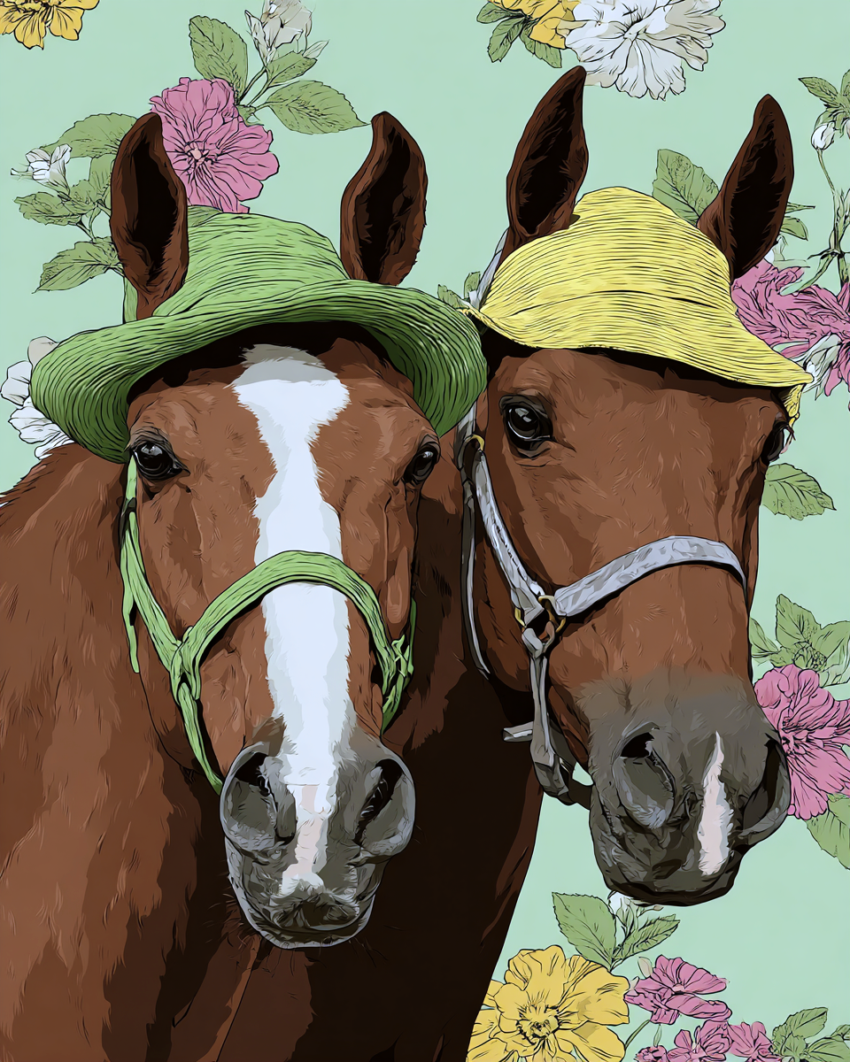 Storm & Echo from Seattle - Horse Art Print