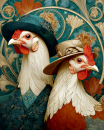 Howard & Annabelle from Kansas City - Chicken Art Print