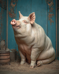 Big Fat Pig Art Print