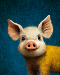 Cute Piglet - Pig Art Print
