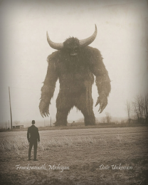 Frankenmuth, Michigan - Uh Oh - Vintage Style Agriculture Cryptid Photo