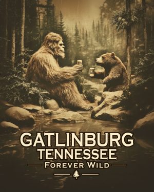Gatlinburg Tennessee  - Forever Wild - Bigfoot Toasts Bear