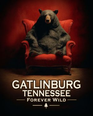 Gatlinburg Tennessee  - Forever Wild - Lazy Bear in Chair