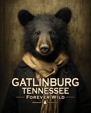 Gatlinburg Tennessee  - Forever Wild - Portrait of Black Bear Youth