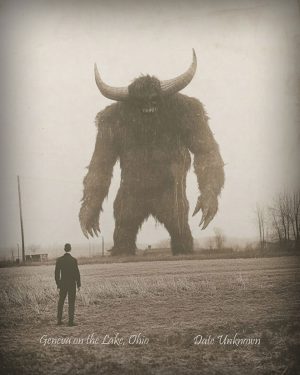 Geneva on the Lake, Ohio - Uh Oh! - Vintage Style Agriculture Cryptid Photo