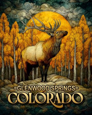 Golden Elk -  Glenwood Springs Souvenir Art Print