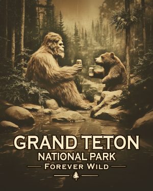 Grand Teton National Park  - Forever Wild - Bigfoot Toasts Bear