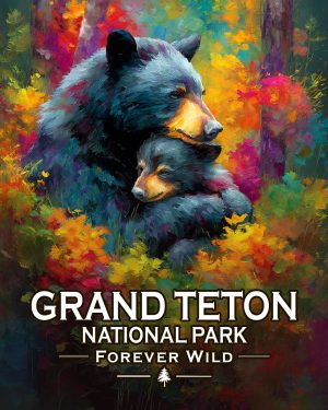 Grand Teton National Park  - Forever Wild - Mom & Baby Bear