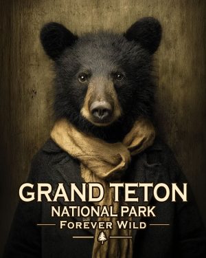 Grand Teton National Park  - Forever Wild - Portrait of Black Bear Youth