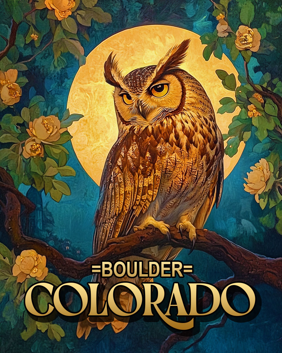 Great Horned Owl - Boulder Colorado Souvenir Art Print.jpg