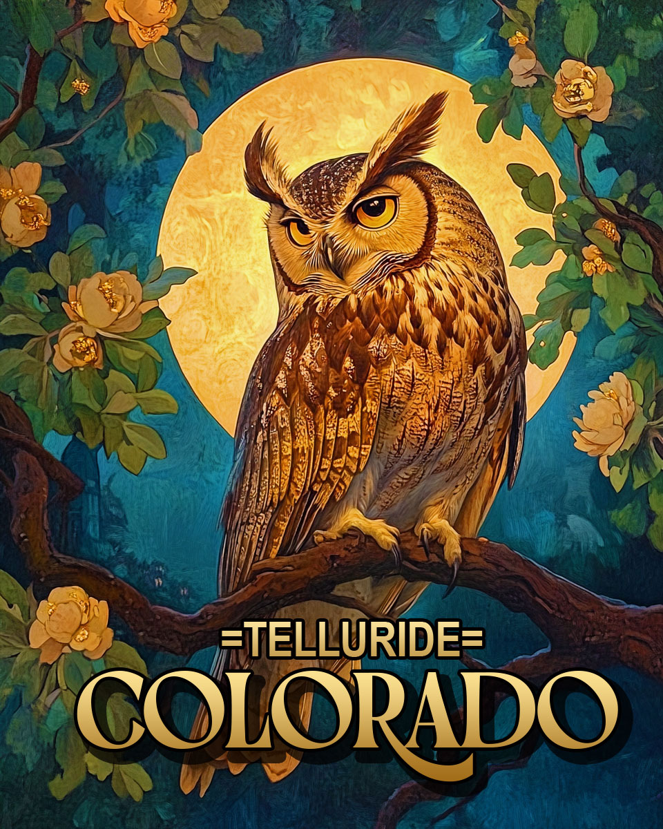 Great Horned Owl -  Telluride Souvenir Art Print