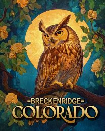 Great Horned Owl - Breckenridge, Colorado Souvenir Art Print